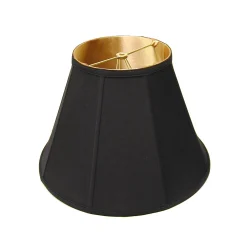 6" Black with Gold Lining Flared Chandelier Shade
