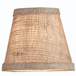 5" Burlap Empire Chandelier Shade