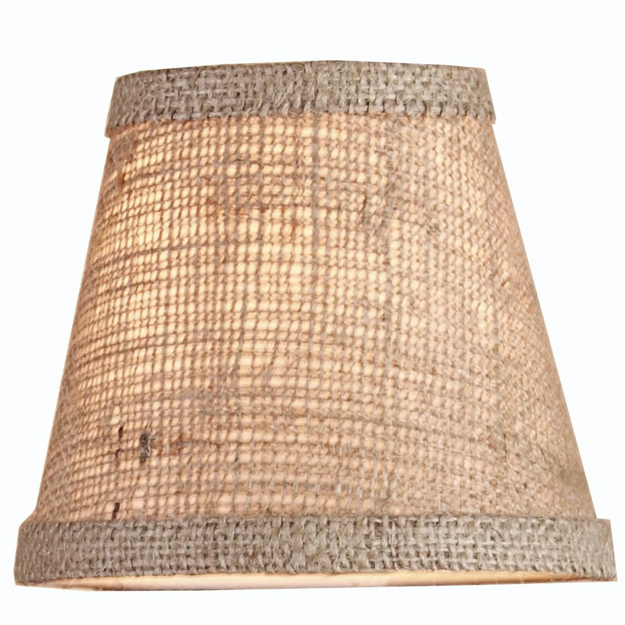 5" Burlap Empire Chandelier Shade