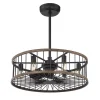 26" City Cage LED Ceiling Fandelier