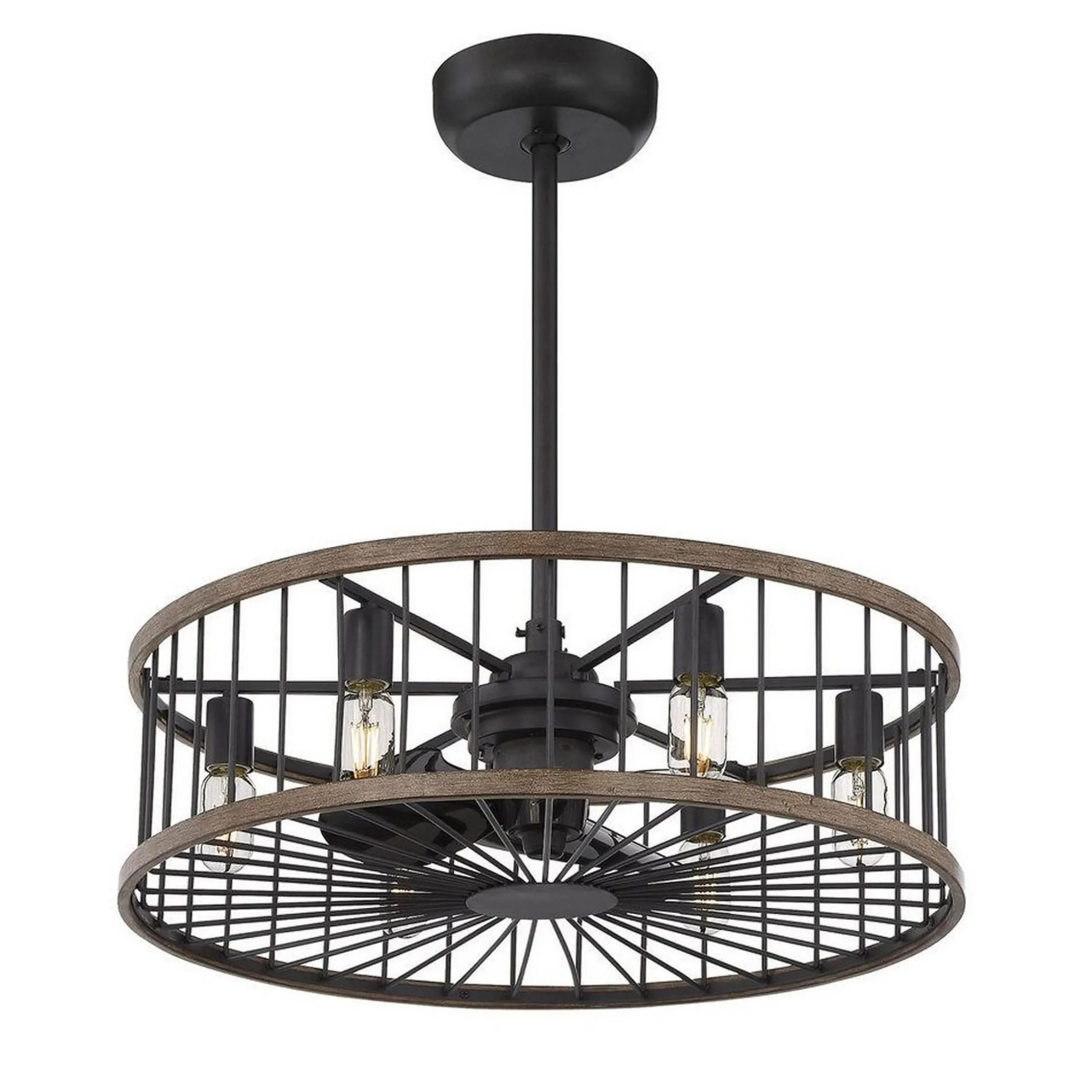 26" City Cage LED Ceiling Fandelier