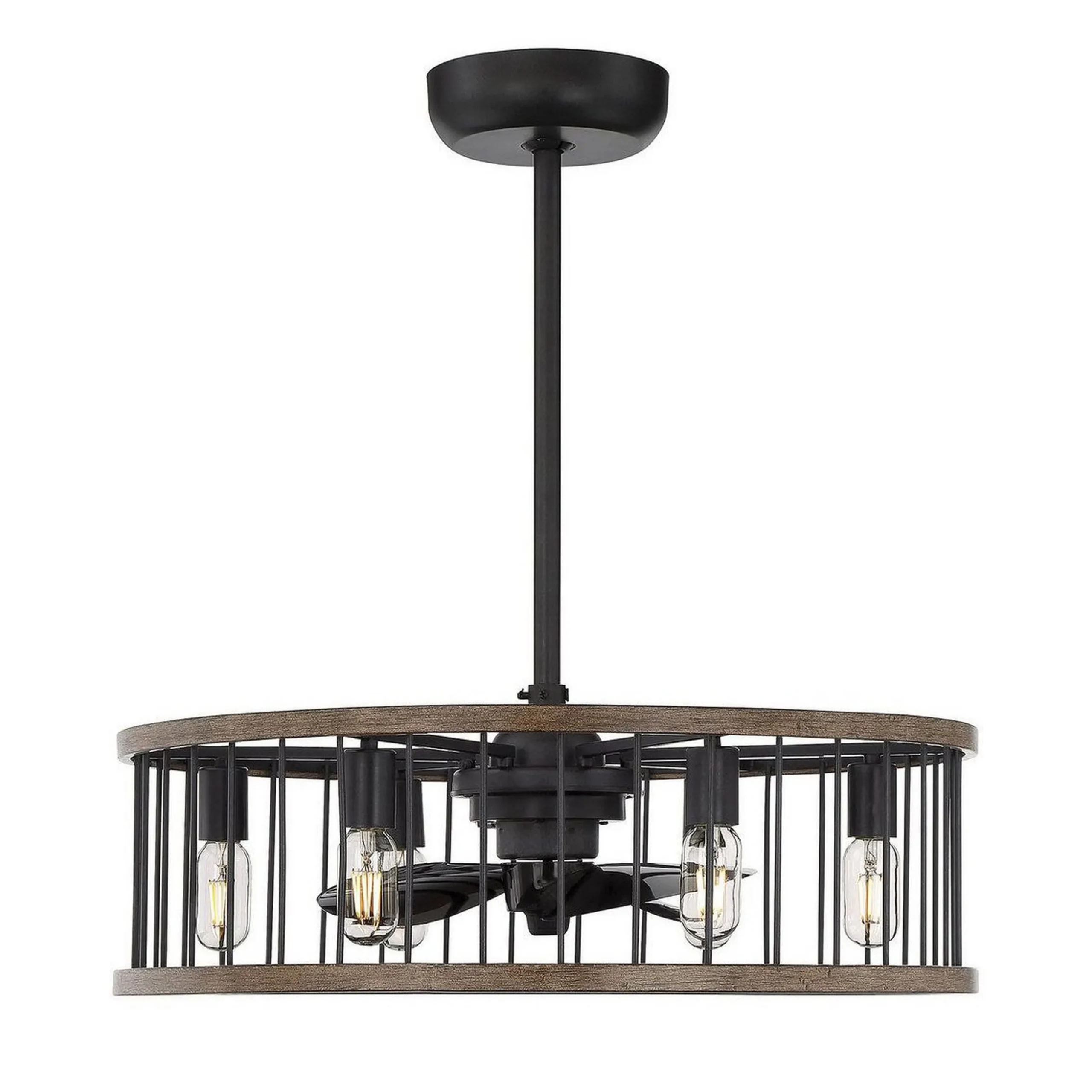 26" City Cage LED Ceiling Fandelier