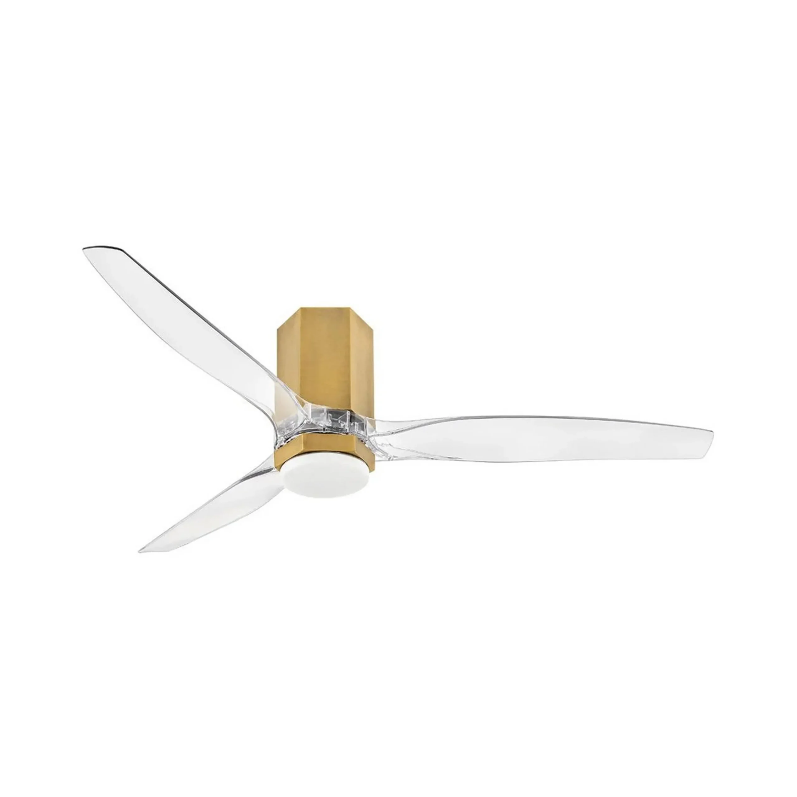 52" Contemporary Hexagon Smart LED Ceiling Fan - Clear