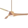 58" Contemporary Twisted Blade LED Ceiling Fan