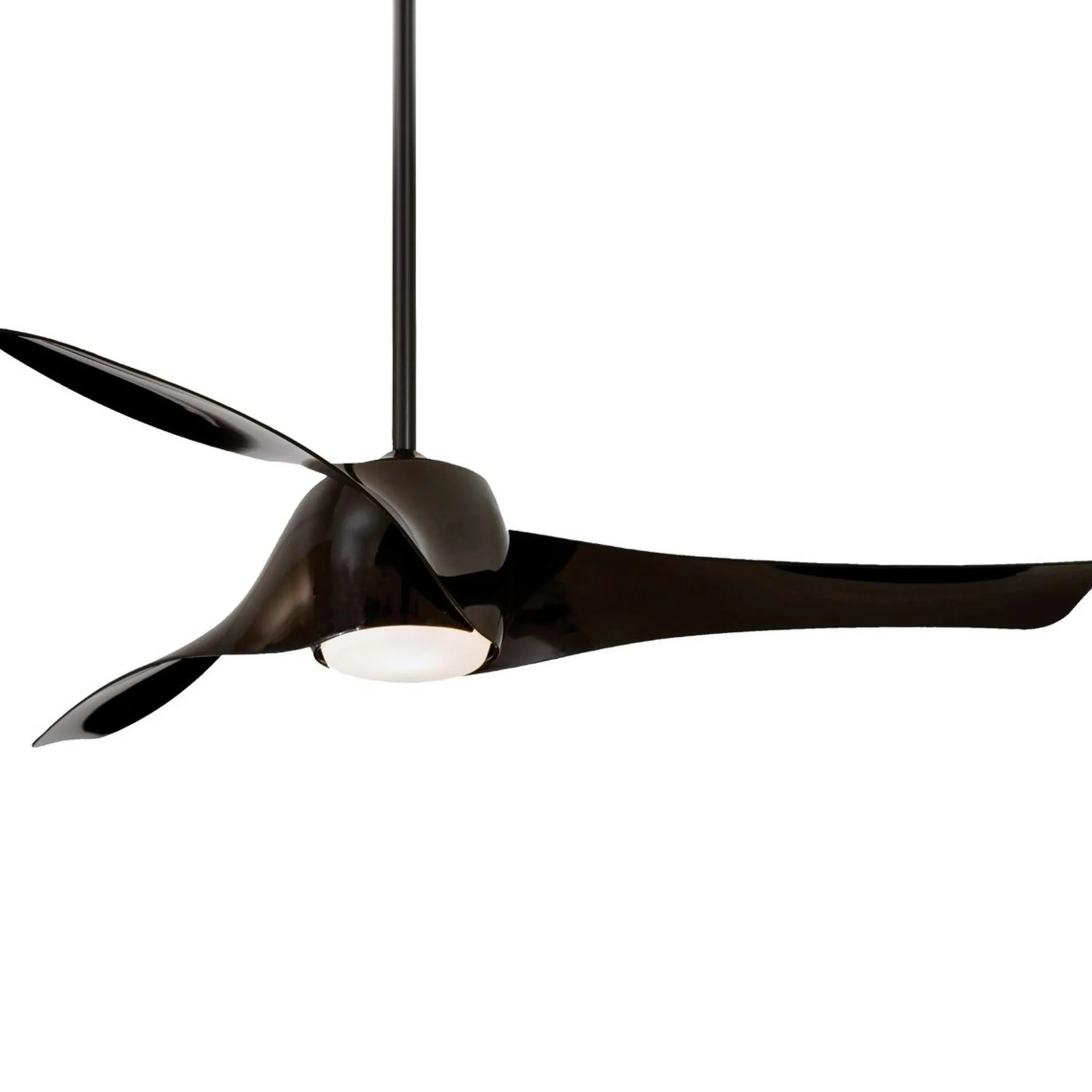 58" Contemporary Twisted Blade LED Ceiling Fan