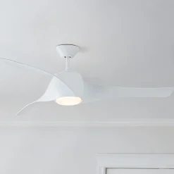 58" Contemporary Twisted Blade LED Ceiling Fan