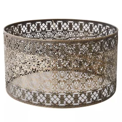 18" Filigree Lotus Euro Fitter Metal Shade