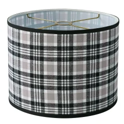 14" Flannel Drum Shade with Euro Fitter