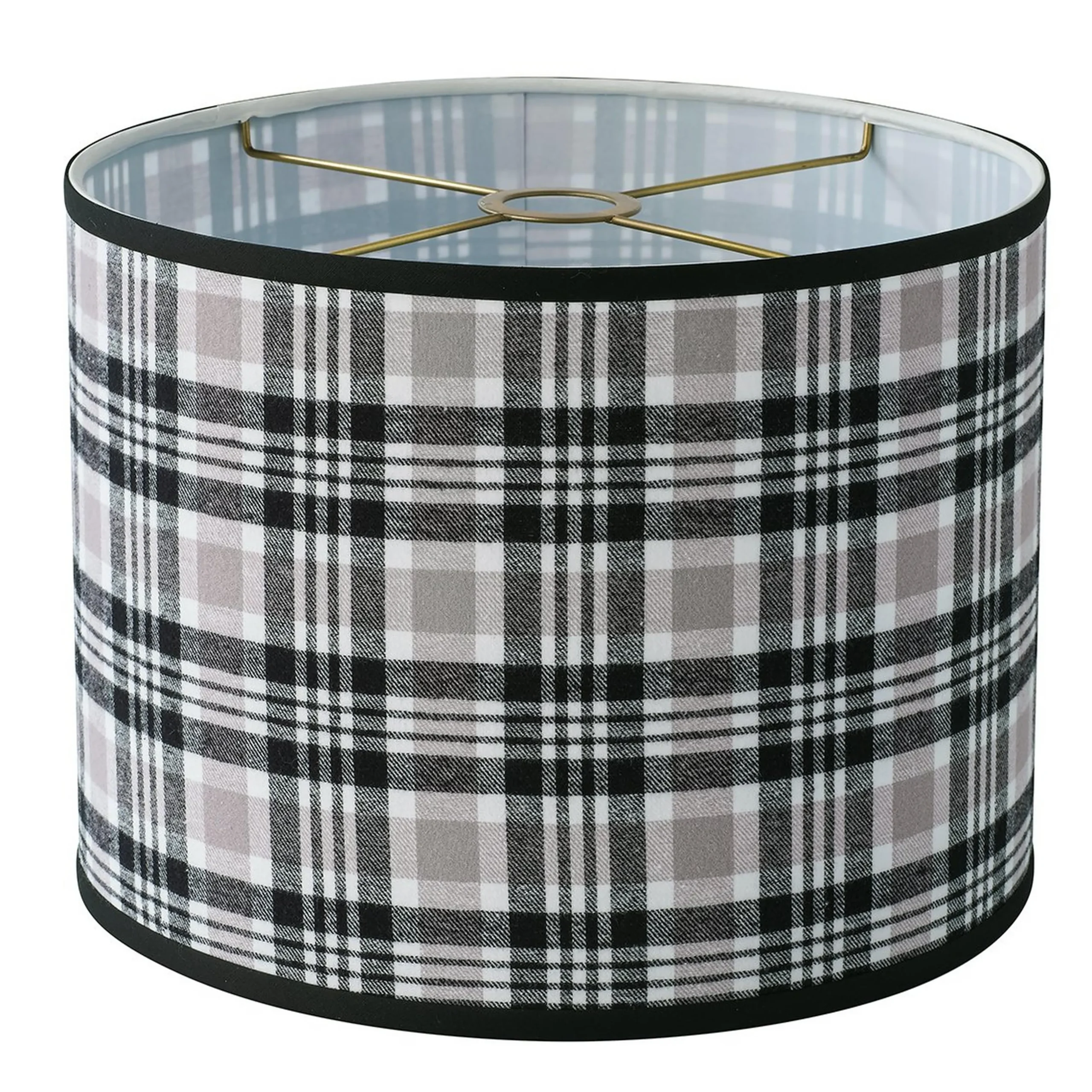 14" Flannel Drum Shade with Euro Fitter