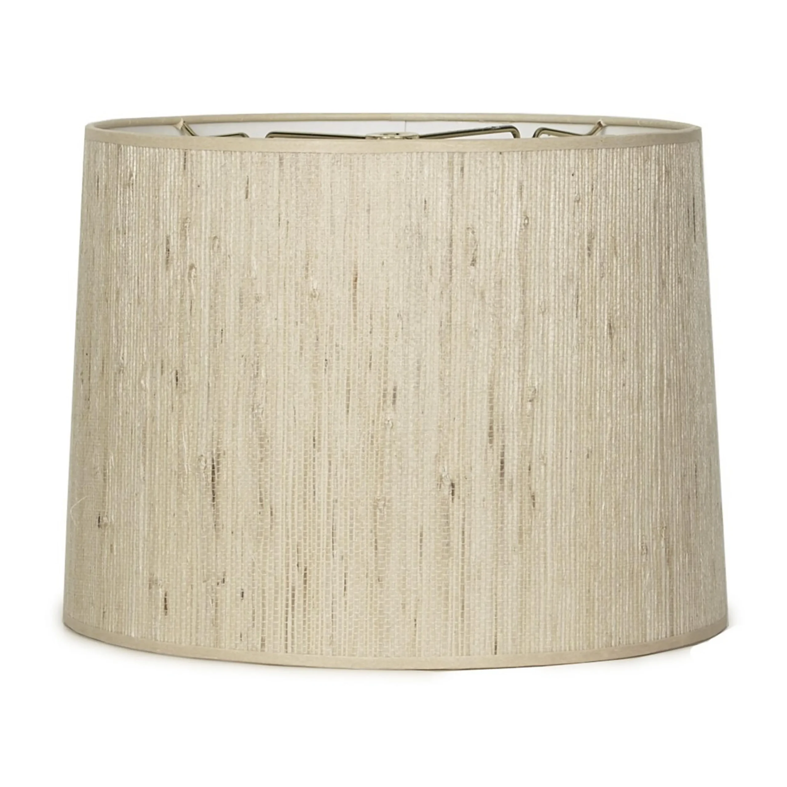 14" Grasscloth Drum Shade