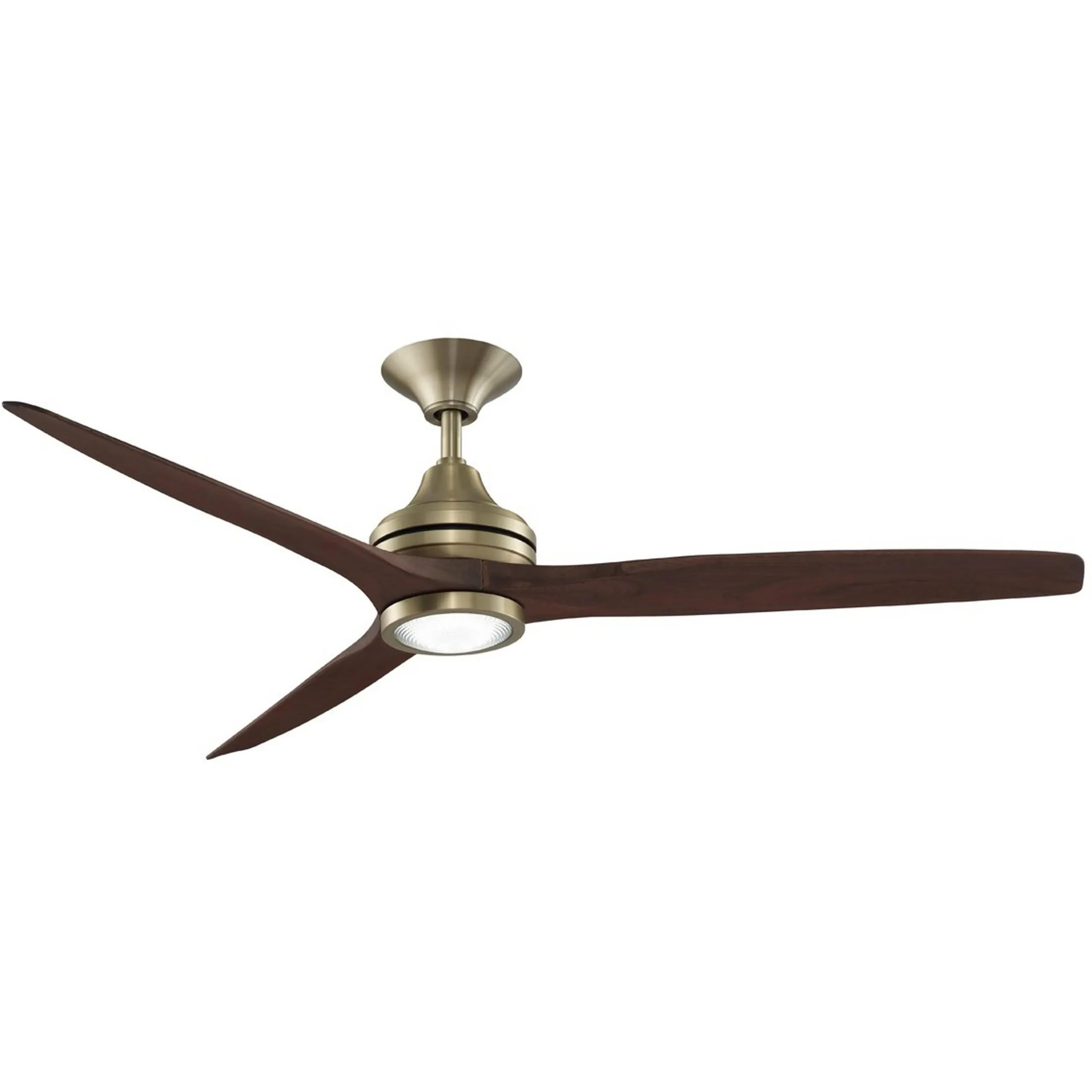 60" Indoor / Outdoor Metal and Wood LED Ceiling Fan