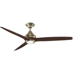 48" Indoor / Outdoor Metal and Wood LED Ceiling Fan