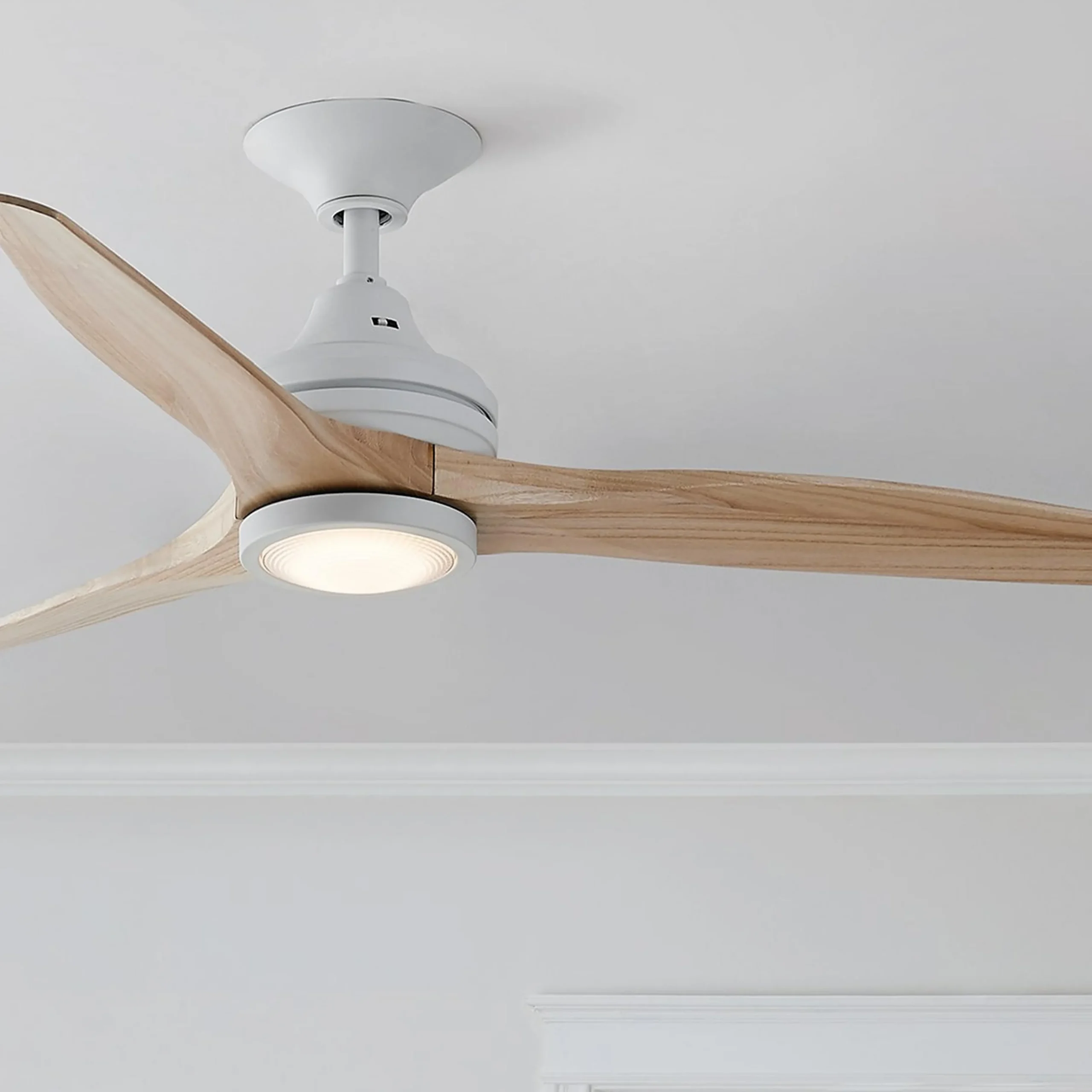 48" Indoor / Outdoor Metal and Wood LED Ceiling Fan