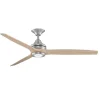 60" Indoor / Outdoor Metal and Wood LED Ceiling Fan