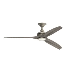 48" Indoor / Outdoor Metal and Wood LED Ceiling Fan