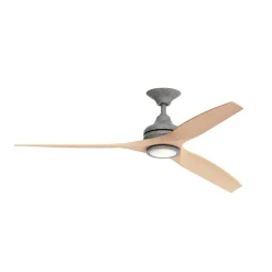 48" Indoor / Outdoor Metal and Wood LED Ceiling Fan