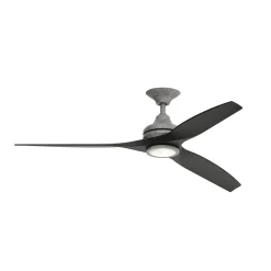 48" Indoor / Outdoor Metal and Wood LED Ceiling Fan