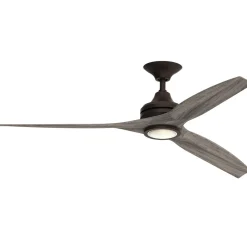 48" Indoor / Outdoor Metal and Wood LED Ceiling Fan