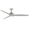 48" Indoor / Outdoor Metal and Wood LED Ceiling Fan