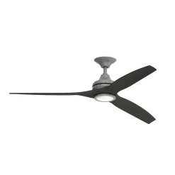 48" Indoor / Outdoor Metal and Wood LED Ceiling Fan