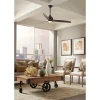 60" Indoor / Outdoor Metal and Wood LED Ceiling Fan