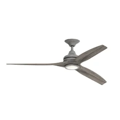 48" Indoor / Outdoor Metal and Wood LED Ceiling Fan