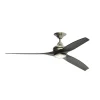 60" Indoor / Outdoor Metal and Wood LED Ceiling Fan
