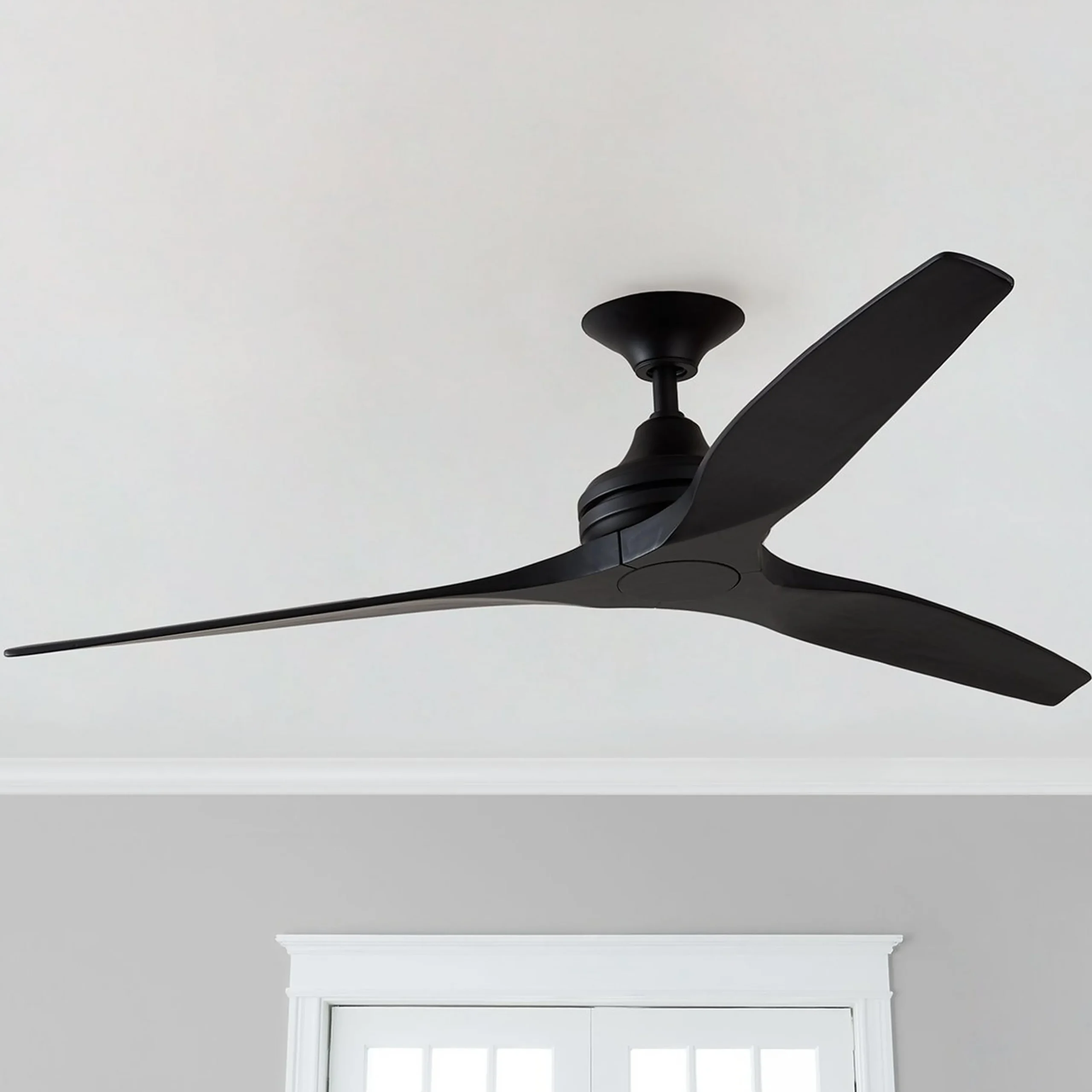 60" Indoor / Outdoor Metal and Wood Ceiling Fan