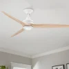 60" Indoor / Outdoor Metal and Wood LED Ceiling Fan