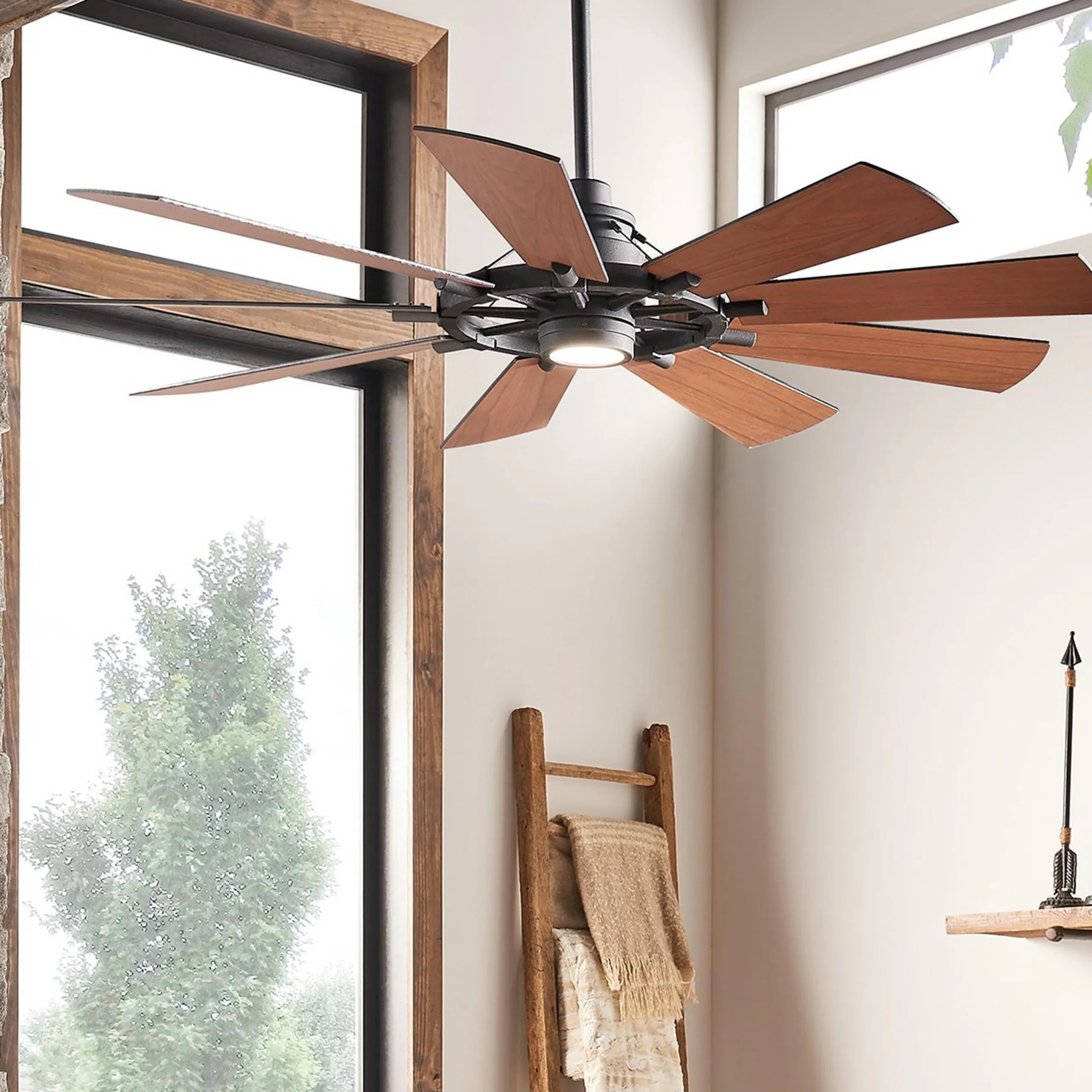 65" Industrial Spoke Ceiling Fan
