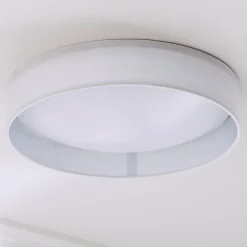 15" LED Linen Shade Ceiling Light