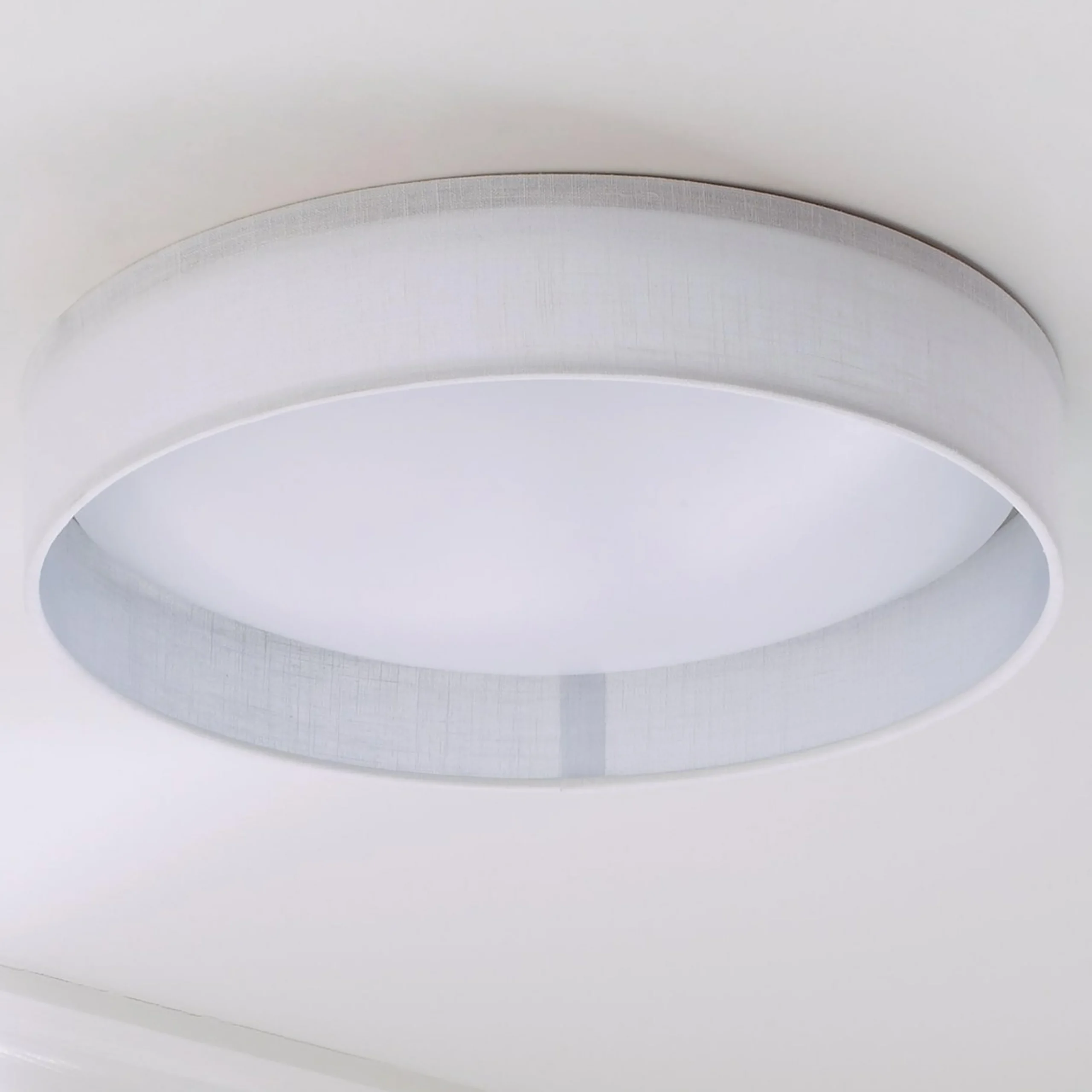 15" LED Linen Shade Ceiling Light