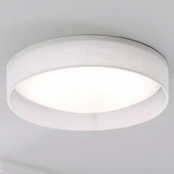 15" LED Linen Shade Ceiling Light