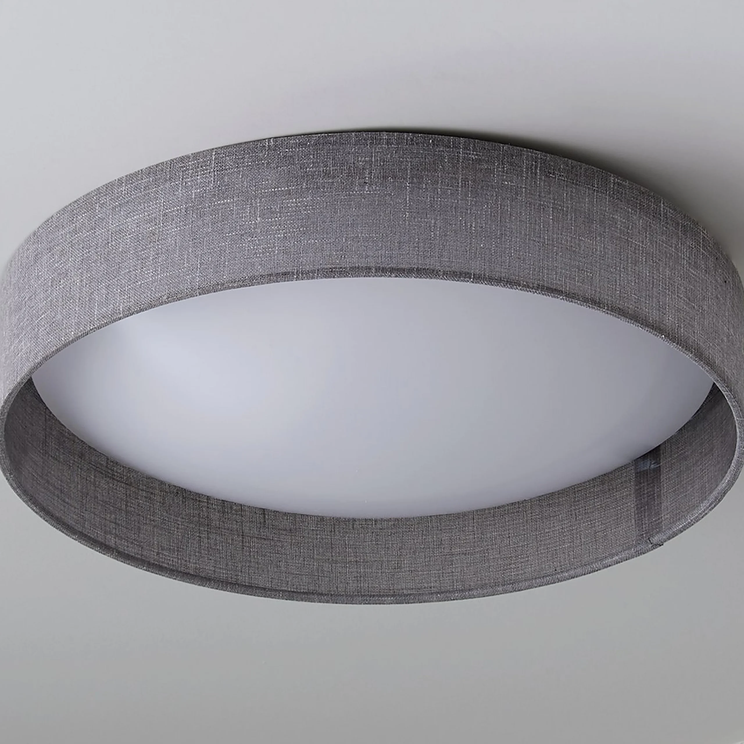 15" LED Linen Shade Ceiling Light