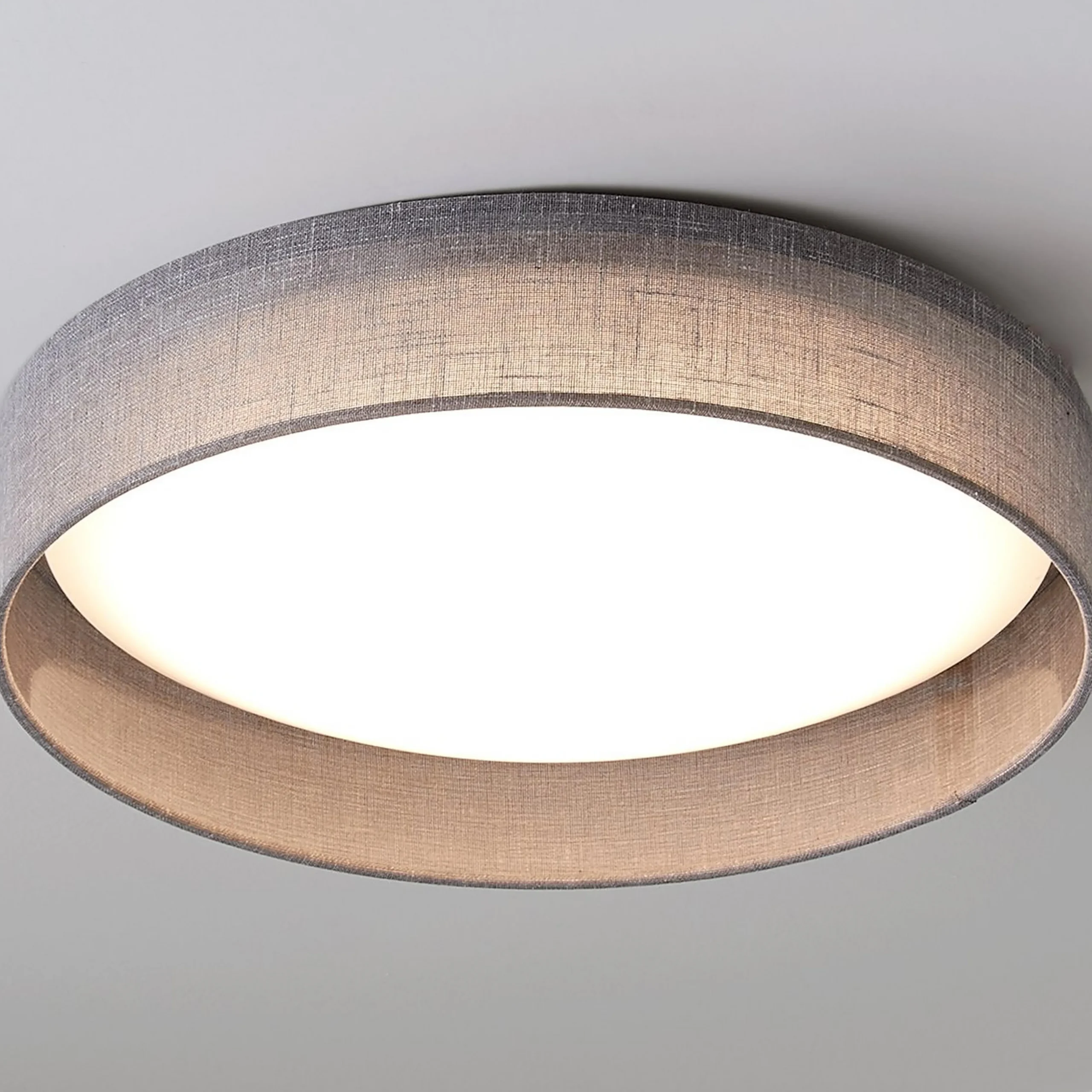 15" LED Linen Shade Ceiling Light