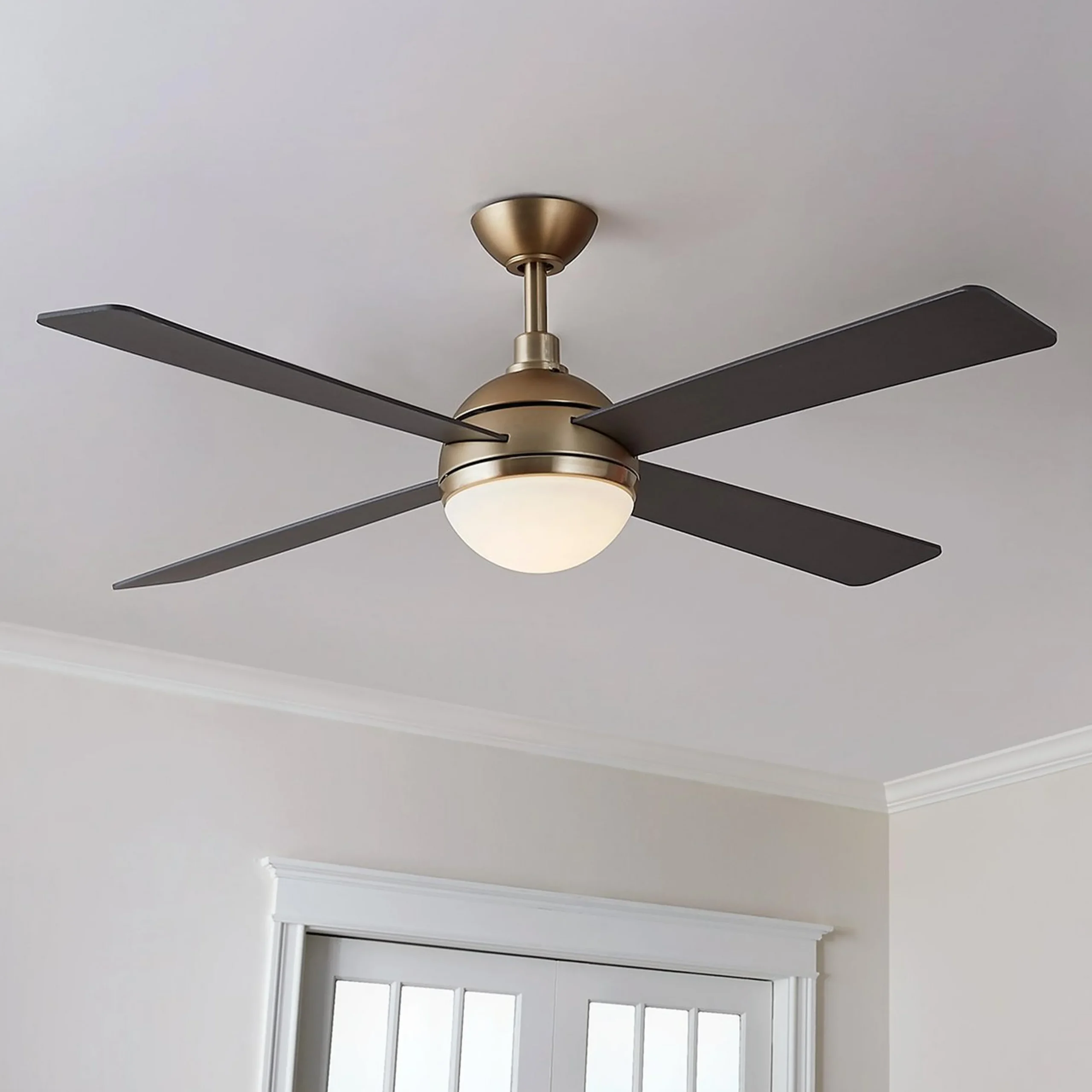 54" Modern Globe LED Ceiling Fan