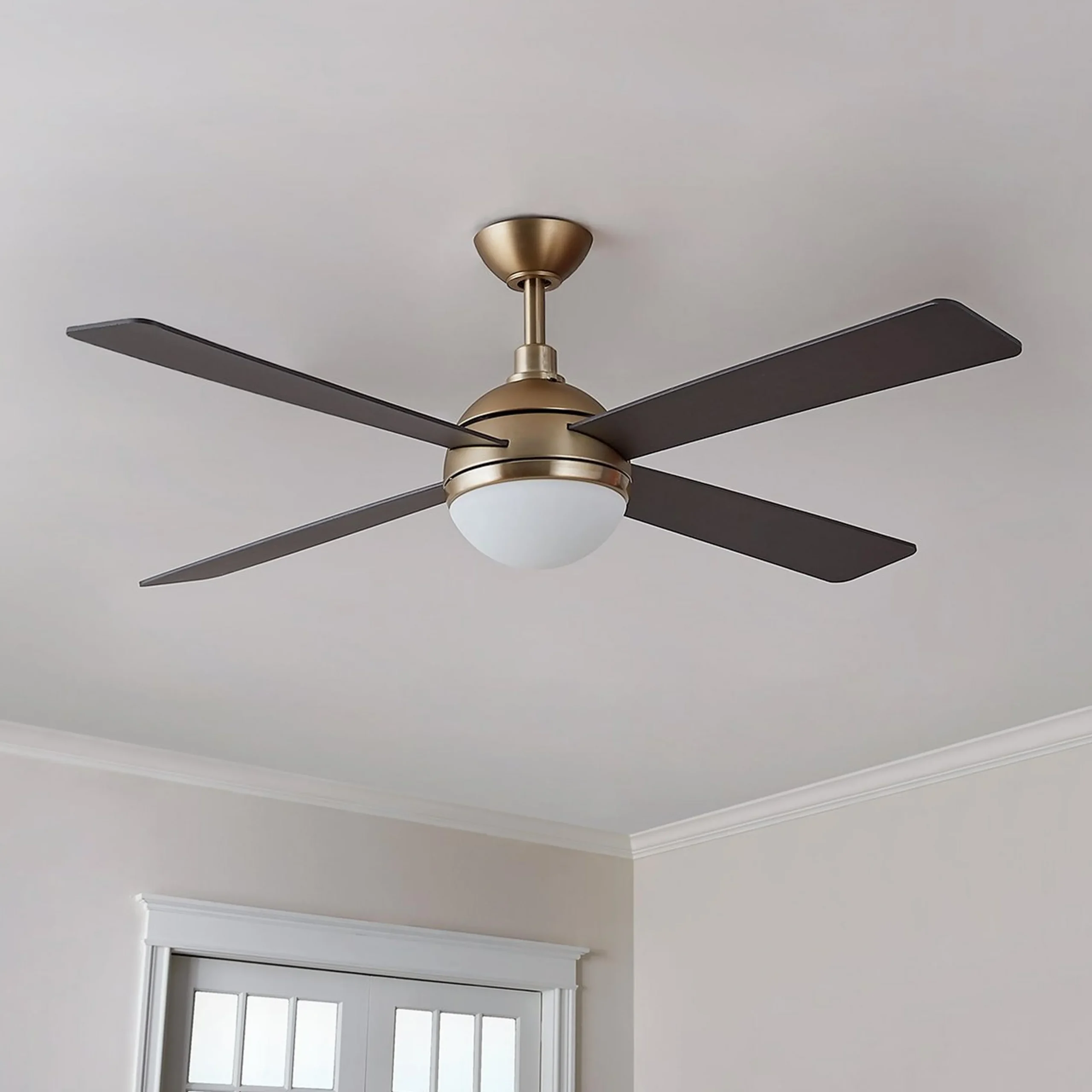 54" Modern Globe LED Ceiling Fan
