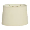 14" Natural Burlap Oval Drum Shade