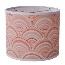 12" Peach Rainbow Drum Shade