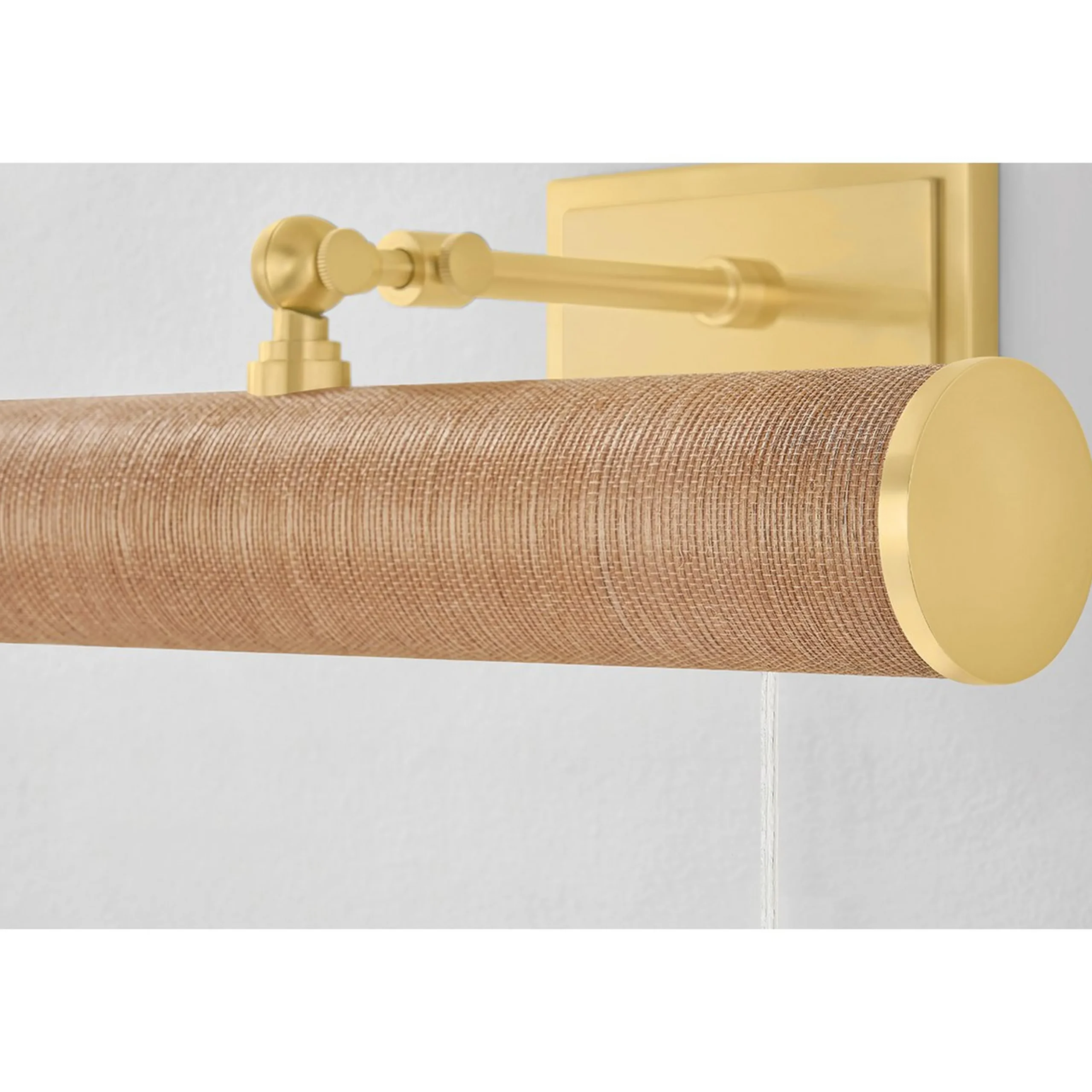 16" Retro Cylinder Picture Light - Grasscloth