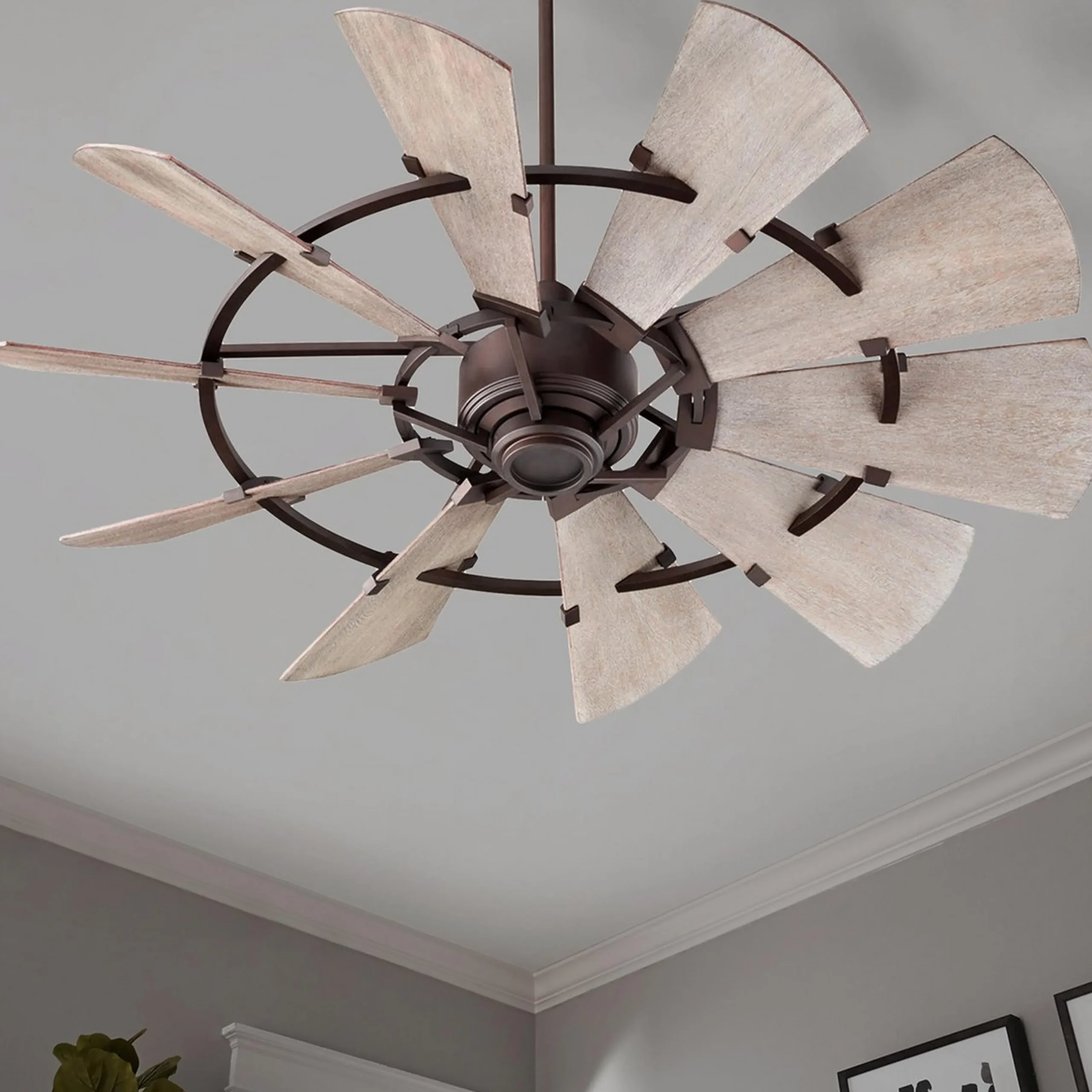 52" Rustic Windmill Ceiling Fan