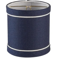 4" Thick Linen Chandelier Shade - Contrast Trim