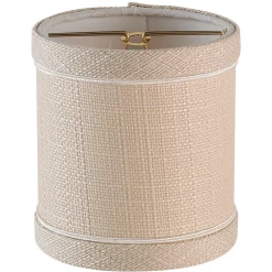 4" Thick Linen Chandelier Shade - Contrast Trim
