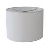 12" White Cotton Duck Drum Shade