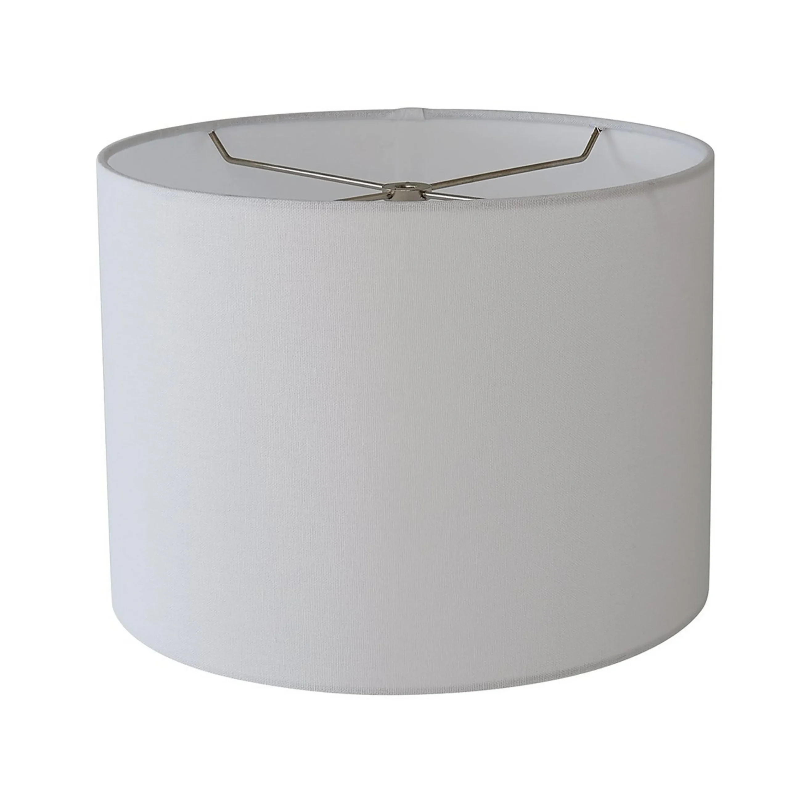 12" White Cotton Duck Drum Shade
