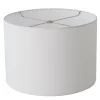 14" White Cotton Duck Drum Shade