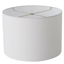 14" White Cotton Duck Drum Shade
