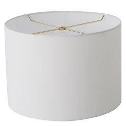 14" White Cotton Duck Drum Shade