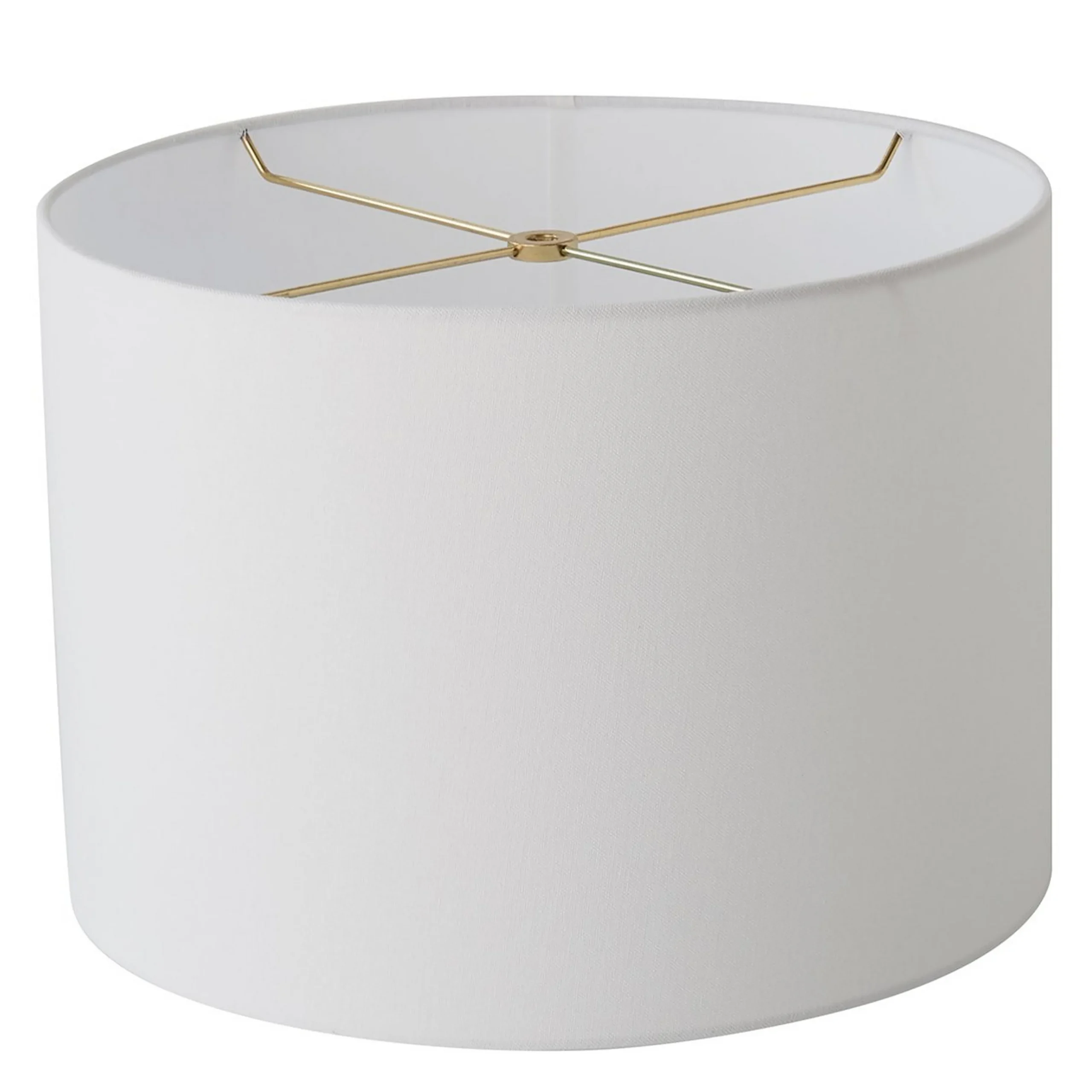 14" White Cotton Duck Drum Shade