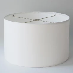 10" White Cotton Duck Lamp Shade